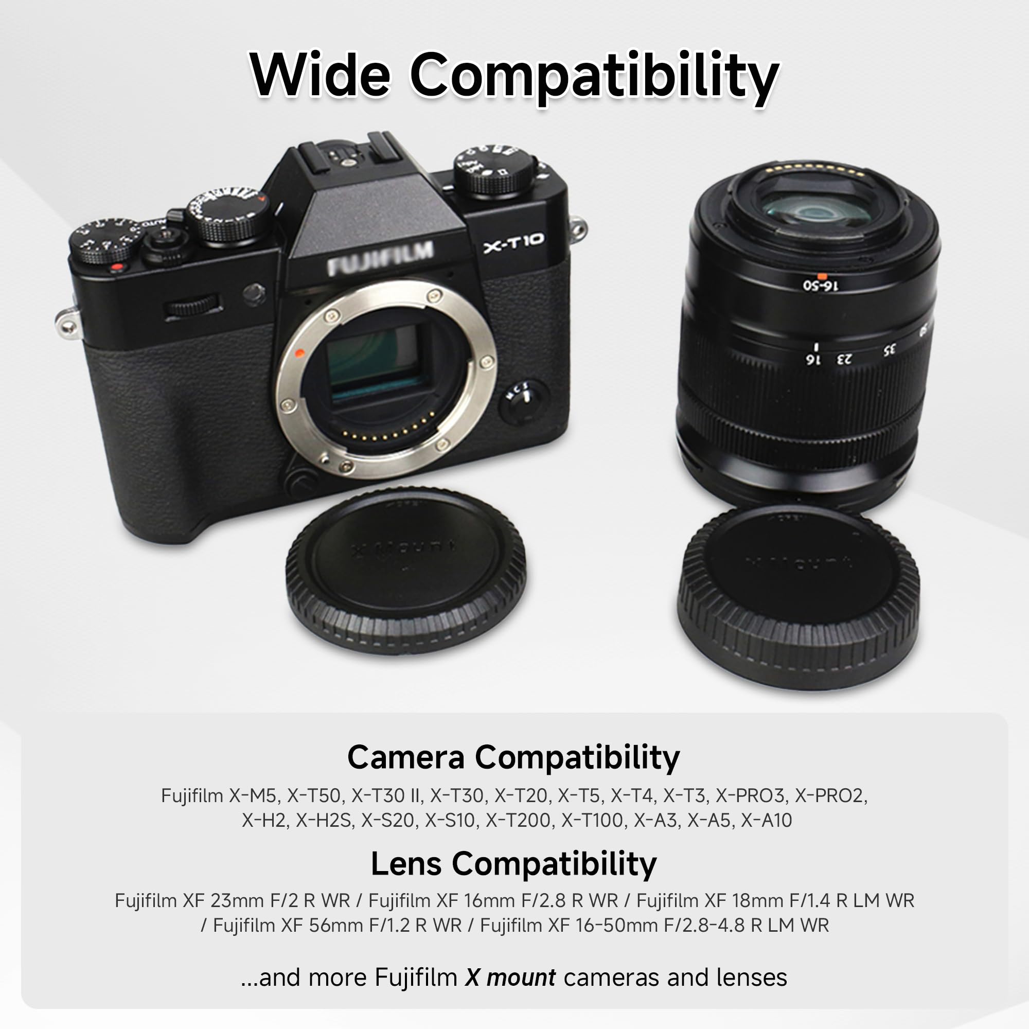 Amazon.com : JJC Body Cap & Rear Lens Cap Cover for Fujifilm X