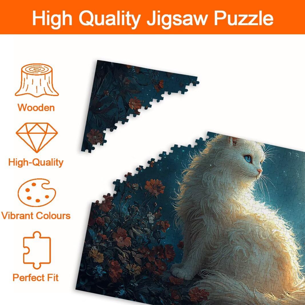 Puzzle 2000 Pezzi, Puzzle Gatto, Misura: 100x71cm, Regalo Donna/Uomo -8677