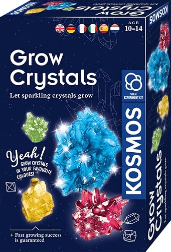KOSMOS 616755 Grow Crystals - Juego de experimentación de cría de Cristales para niños con Instrucciones…