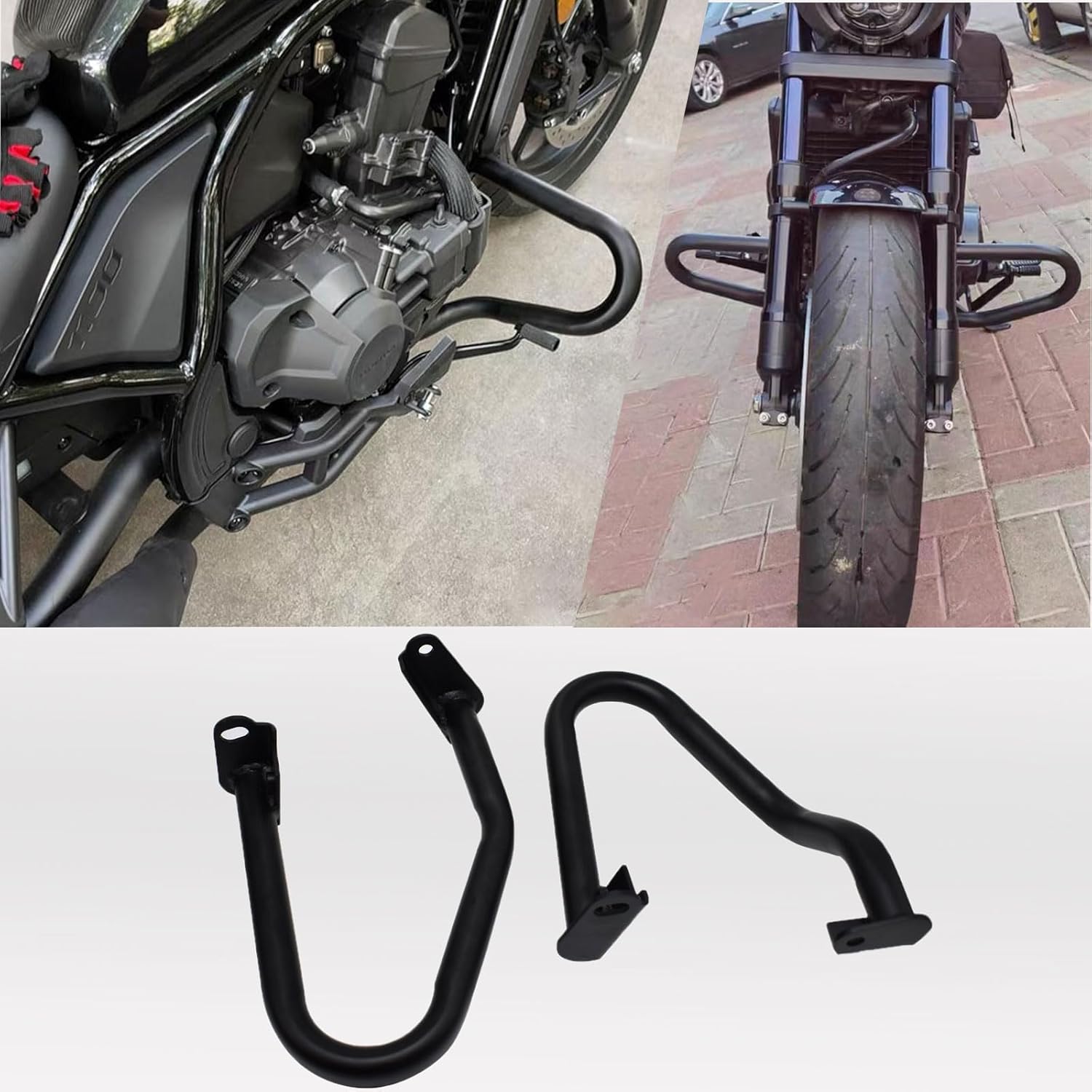 Fit for Ho-nda Rebel CMX 1100 Accessories 2021 2022 2023 2024 Engine Guard Highway Freeway Crash Bars Replacement Engine Frame Guard Falling Protector (Matte Black)