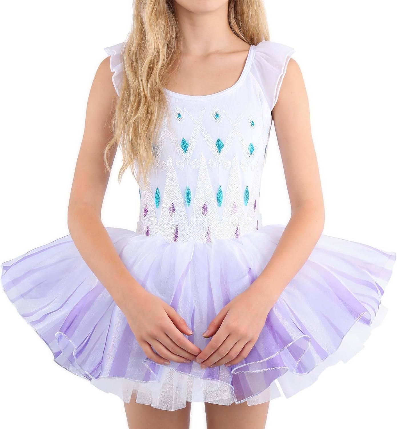 Girls Skirted Leotards Ballet Dance Tutu Princess Dress Ballerina Costumes 3-8Y