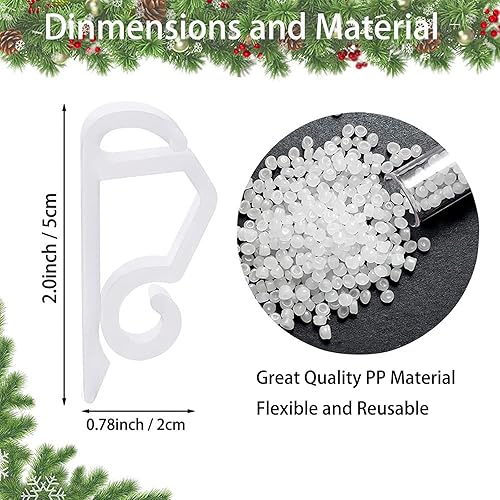 120 clips de luz de Navidad para exteriores, ganchos de luces de Navidad, clips de mini ganchos de plástico para colgar canalones, resistentes a la