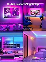 Vista 6 de Retroiluminación LED para TV, de 9.84 pies, luces LED para TV de 32-45 pulgadas, retroiluminación RGB para TV con control remoto, sincronización