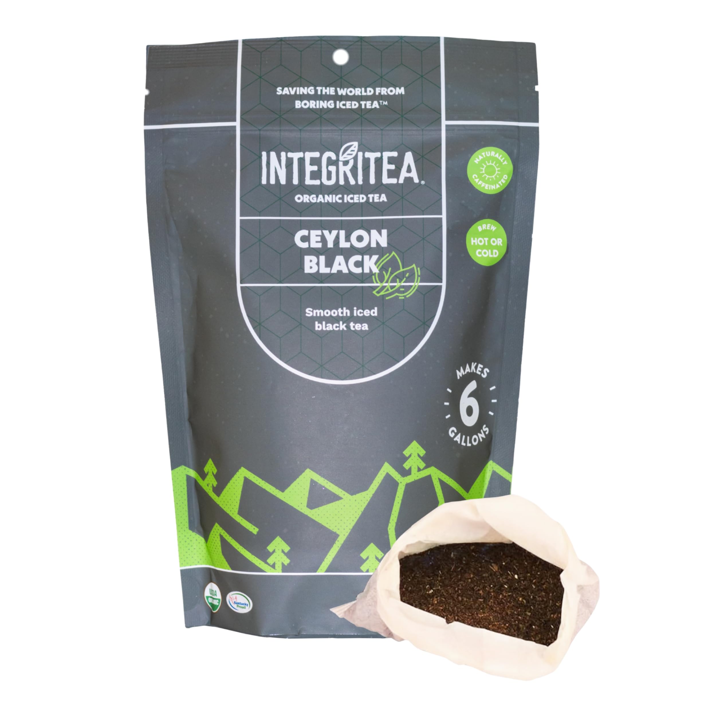 Ceylon Black Cold Brew Black Tea Bags - 6-Bag Unsweetened Iced Tea Pack for 6 Gallons of Tea - Cold or Hot Brew Organic Iced Black Tea Bags