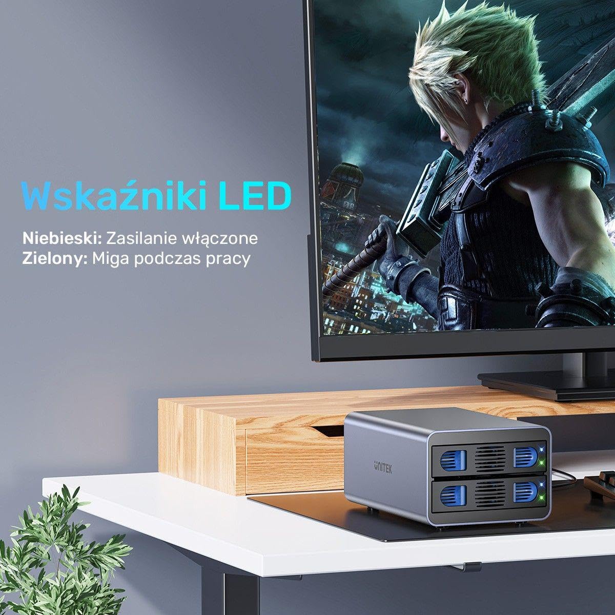Obudowa dysku Unitek S1308A01-EU SATA 2,5/3,5" Dwie kieszenie do 40 TB