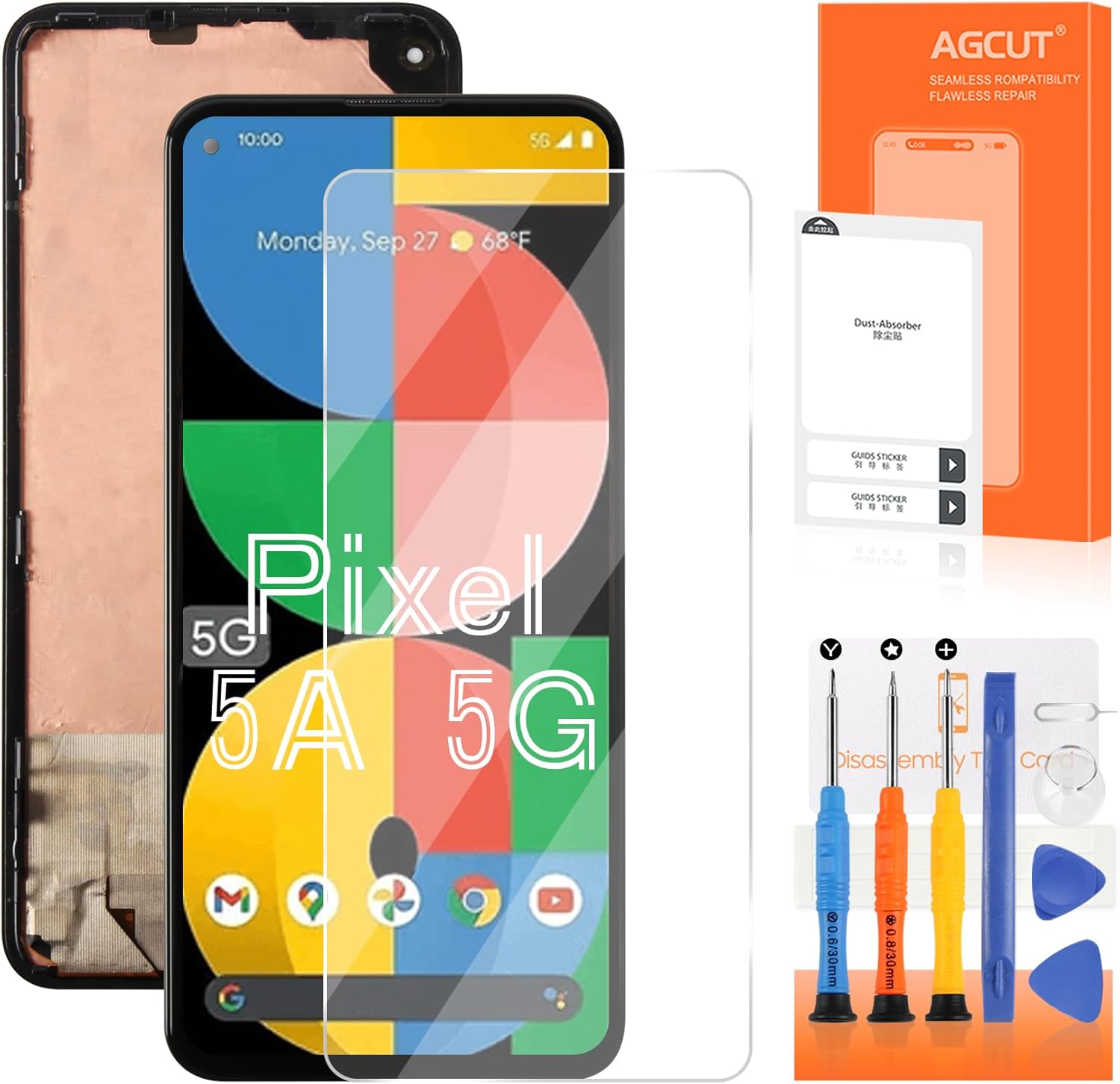 TFT for Google Pixel 5A 5G Screen Replacement for Display Google Pixel 5A 5G LCD G1F8F, G4S1M LCD Digitizer Touch Assembly Repair Part