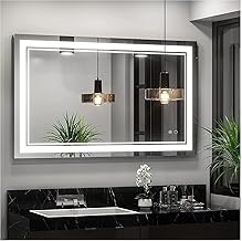 Rectangular led Wall Bathroom Mirror with Touch Sensor Smart/3 Tone(White Light, Natural Light, Warm Light)/Luxury Mirror for Living Room/Bedroom/Hallway Rectangle Shape (24x30 inch).