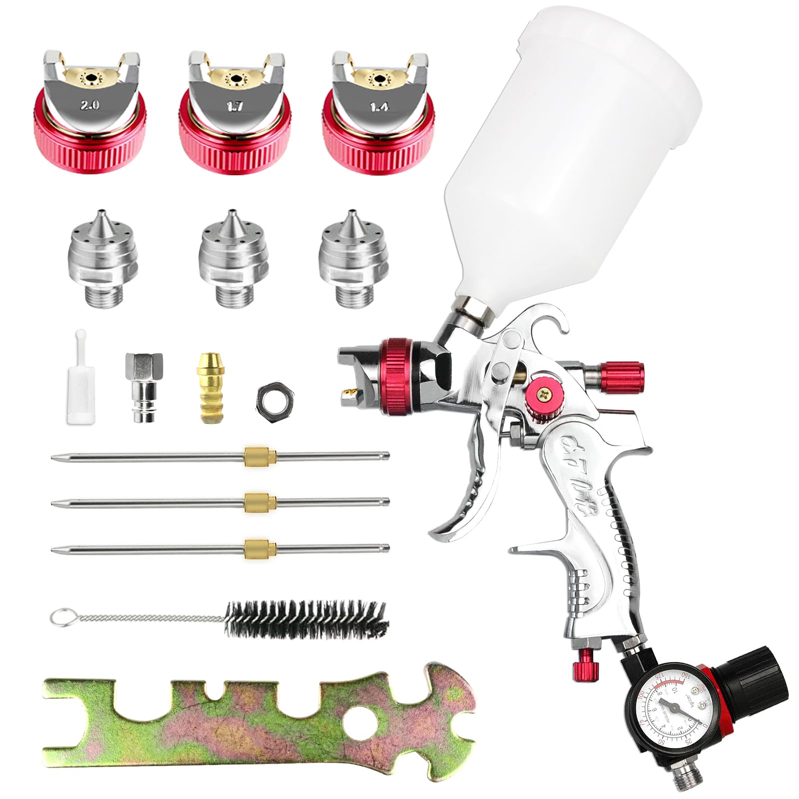 Nasedal HVLP Air Spray Gun 600ml 1.4/1.7/2.0mm Nozzle Airbrush For Car Paint Furniture Wall Spary Atomization Tool I.939736417