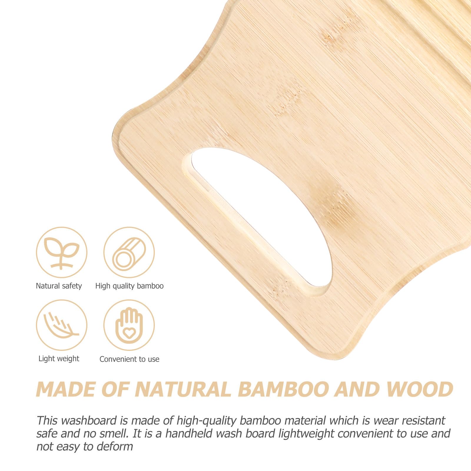 ifundom ASSE per Lavare i Panni in bambù Antiscivolo 50cm per Bucato | Asse per Lavare i Panni, Texture a , per Casa e Negozio, Lavaggio Manuale dei Capi