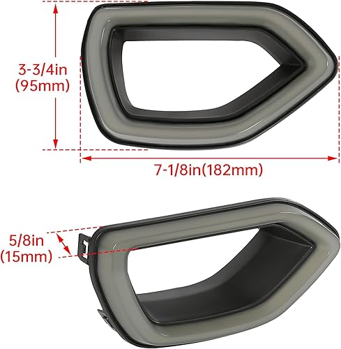 Miniatura 3 de KUAFU Luces LED delanteras para rejilla compatibles con Dodge Charger Daytona SRT Scat Pack SXT y R/T 2015-2022, lámparas de parrilla de parachoques