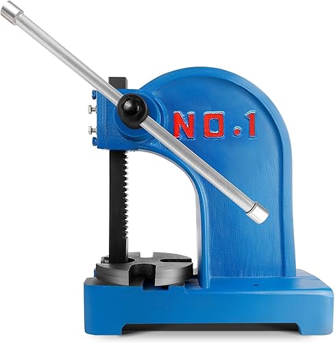 Miniatura 8 de QUARPAL - Prensa de eje de metal de 2 toneladas, prensa manual de hierro fundido, máquina de prensa perforadora resistente (2 toneladas)
