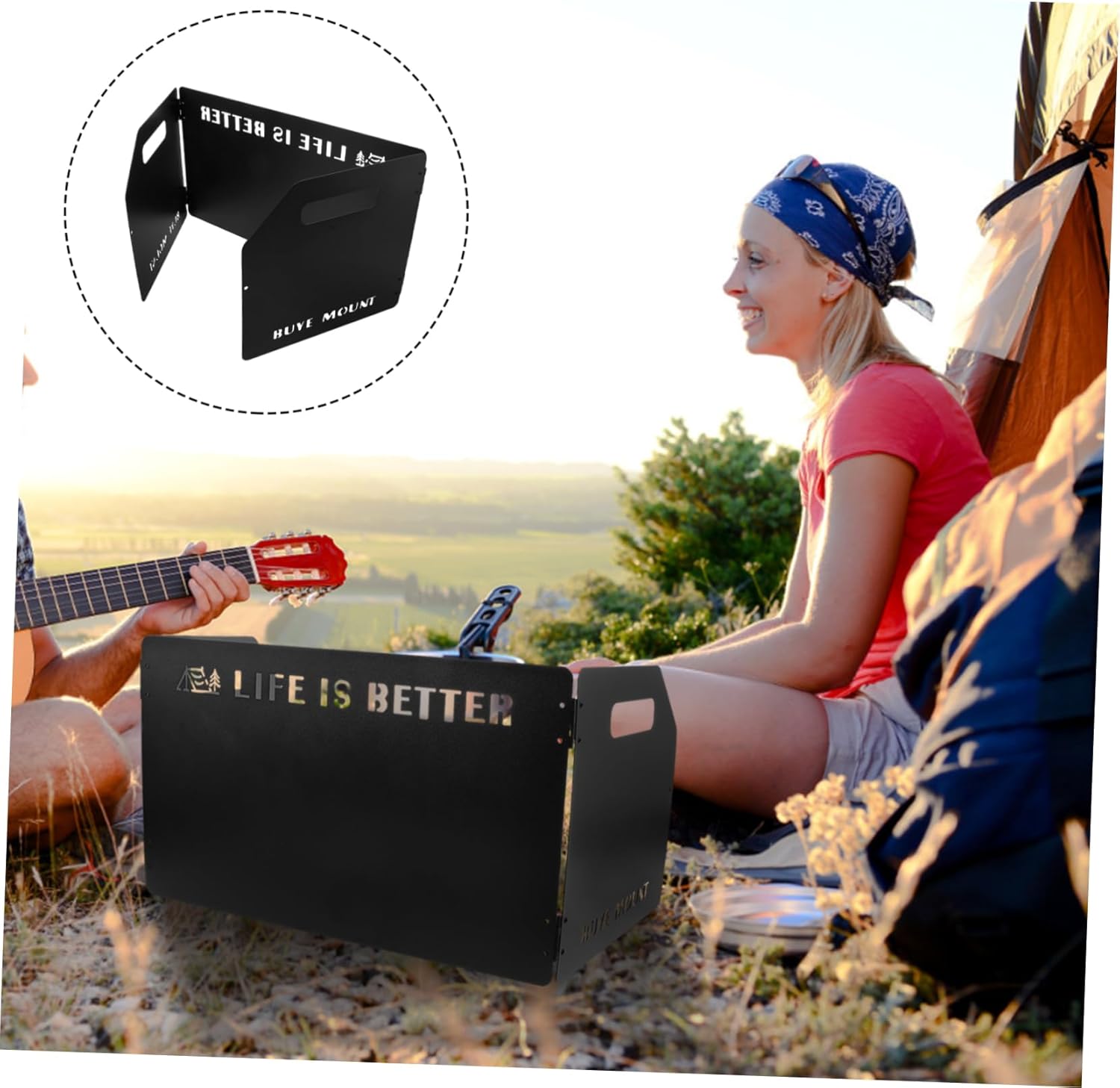 Totority Portable Windproof Stove Screen Folding Burner Windscreen for Camping Picnic Supplies