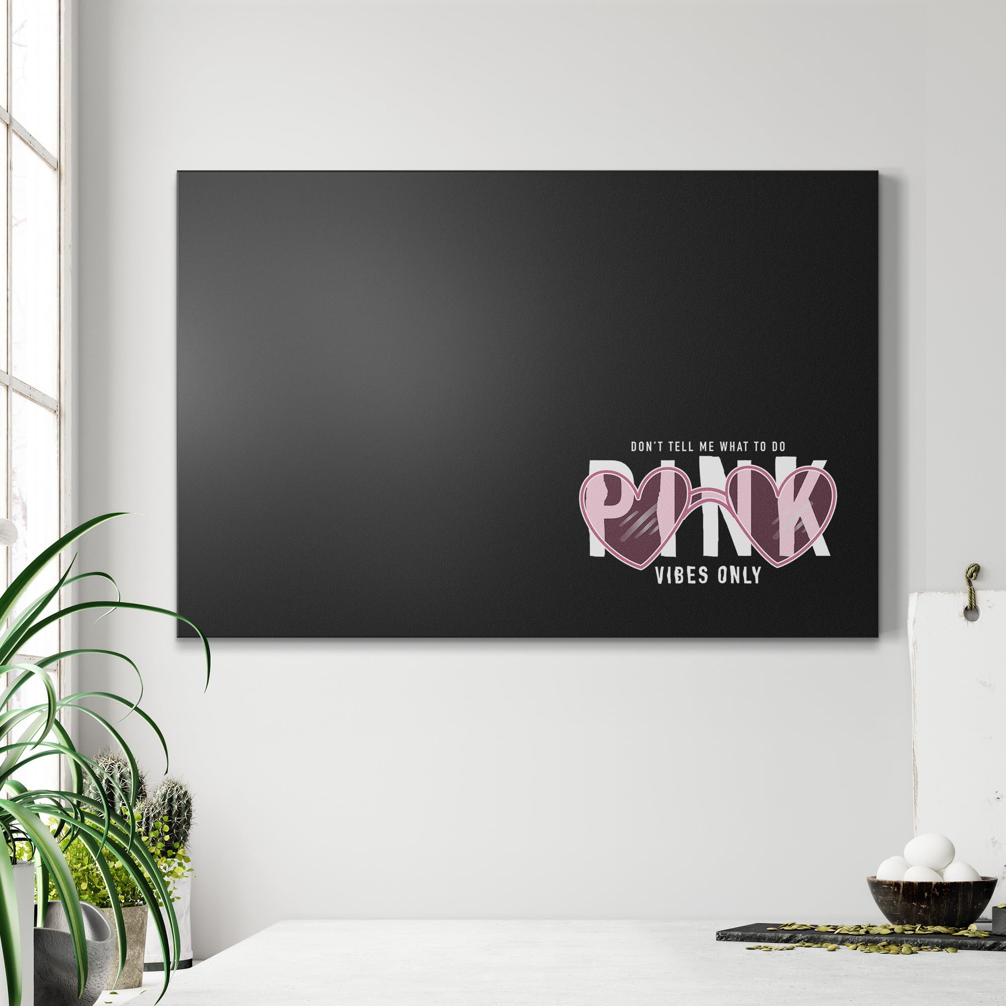 DEQORI Magnetyczna tablica do pisania kredą z nadrukiem UV | motyw "różowy opor" | prostokątna 90 x 60 cm | metalowa tablica kredowa do pisania – dekoracja ścienna do kuchni, korytarza, pokoju