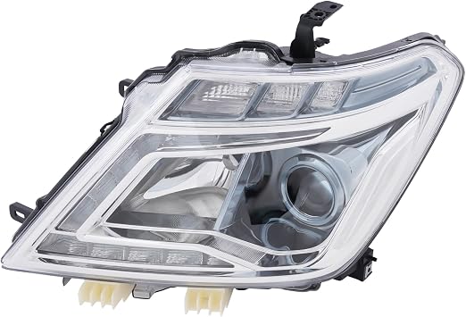 For 2017-2020Nissan Armada LED 6 Pin Headlight Assembly w/LED DRL, Left Driver Side Headlamps, Black Housing Clear Lens Headlight Replacement Left Driver Side