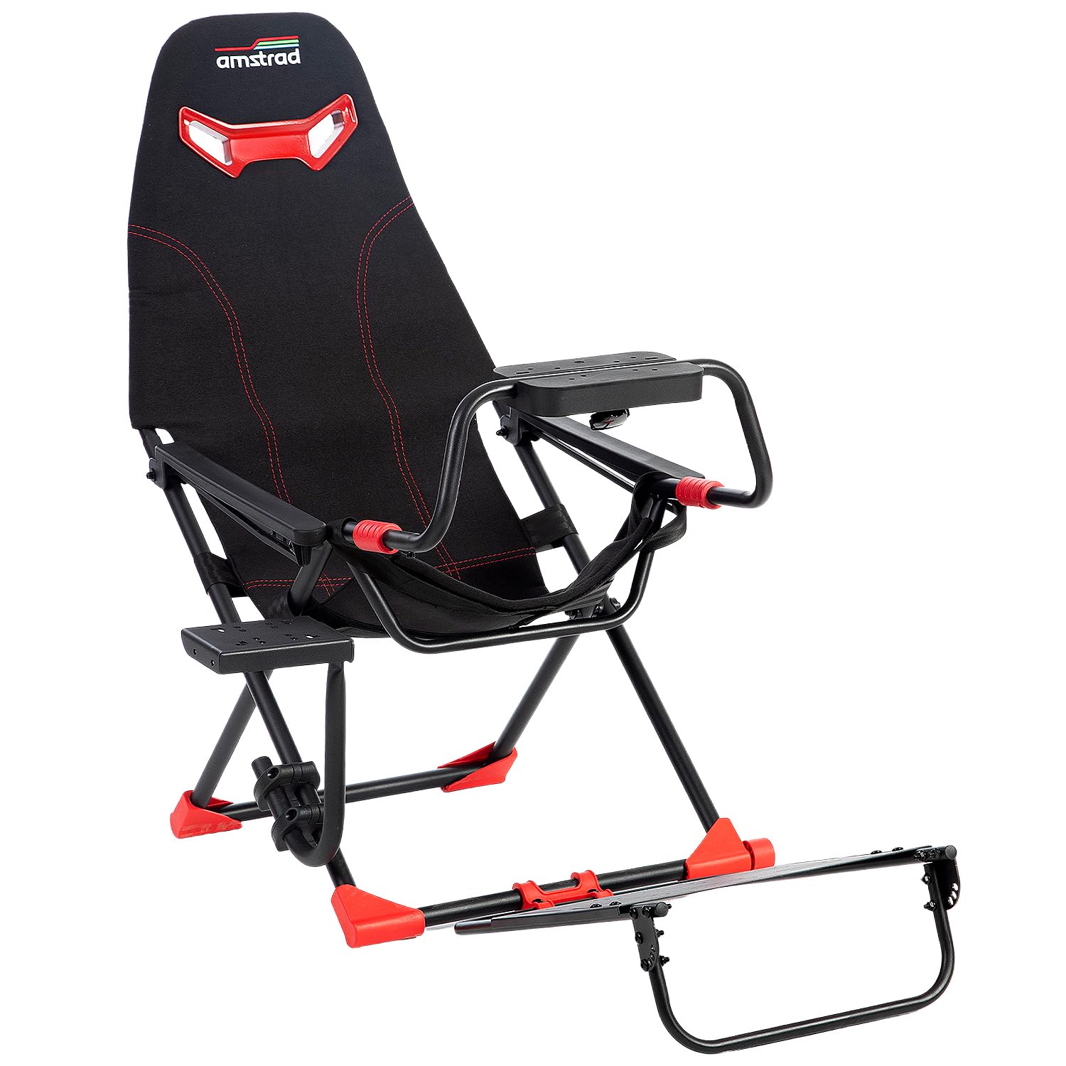 Amstrad AMS-Racing-SIM Siège de simulateur Auto avec Support pour Volant & Levier de Vitesse - 3 Niveaux de réglage Hauteur