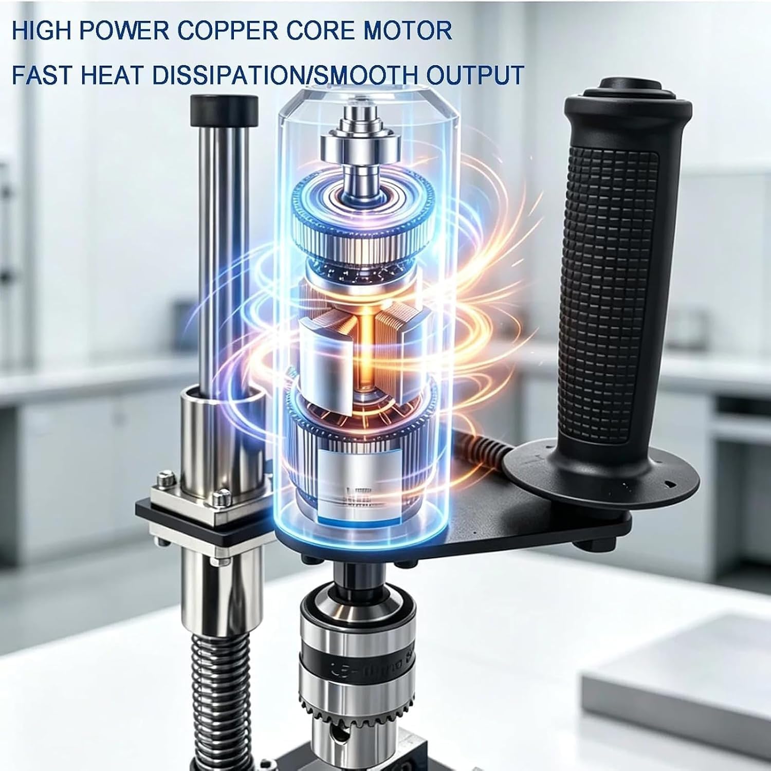 Máquina de roscado eléctrica de sobremesa para roscas M3-M6, roscadora vertical, máquina de roscado eléctrica de sobremesa, herramienta de roscado vertical M3-M6, 7 velocidades ajustables