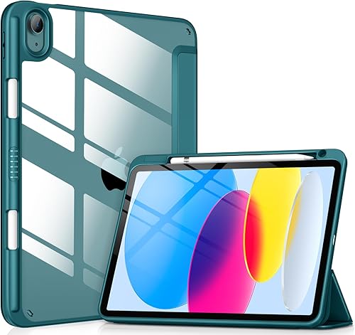 Miniatura 21 de VIKESI - Funda para iPad (A16) 11 pulgadas 2025 y iPad 10ª generación 10.9 pulgadas 2022, con parte trasera transparente y marco de TPU a prueba