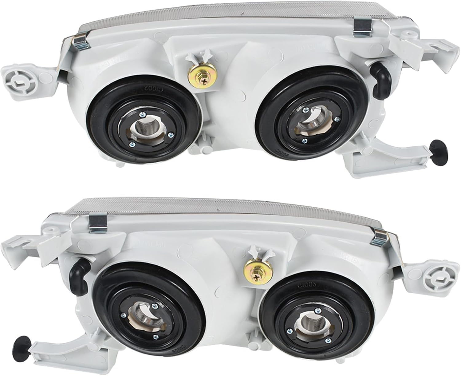 Silscvtt Headlights Front Head Lamps w/Corner Signal Lamps Replacement for Toyota Corolla 2001 2002 Projector Headlights & Corner Signal Lamps Pair Left+Right Side (Passenger Driver Side)