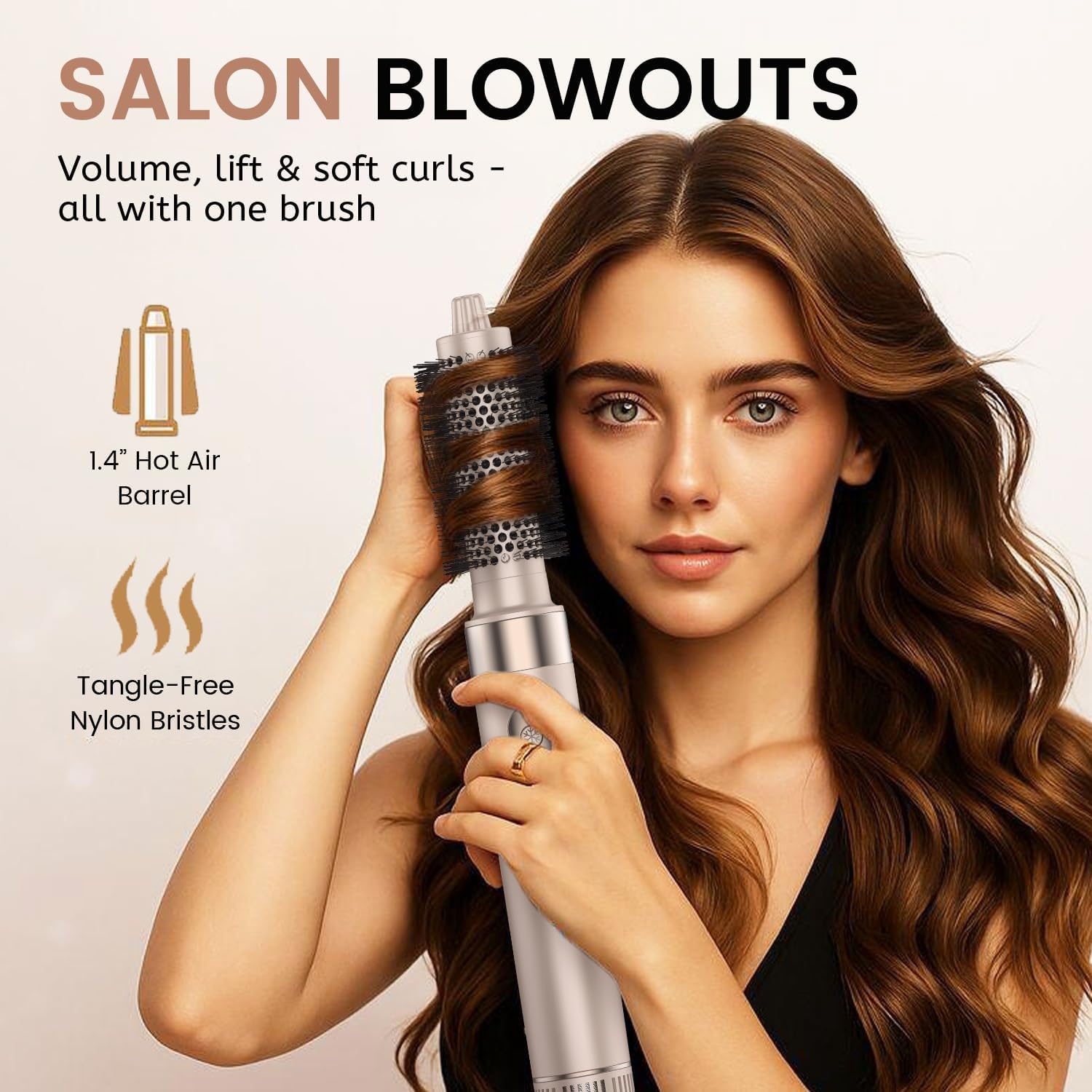 8 in 1 High-Speed Hair Styler & Hair Dryer Brush Set – 110,000 RPM Ionic Hot Air Styler with Auto Air-Curlers, Diffuser, Volumizer & Thermal Brush for Fast Drying & Frizz-Free Shine