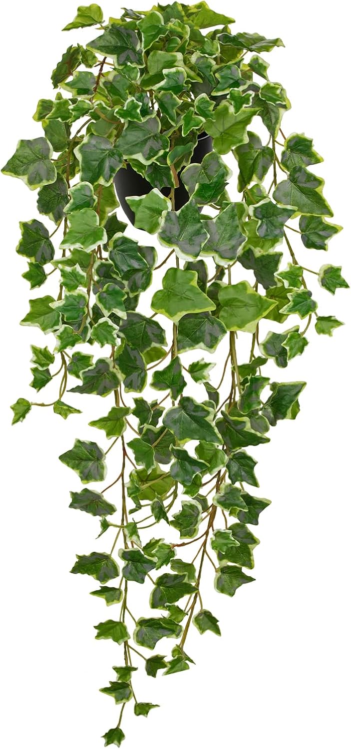Hollyone Artificial Hanging Plants Wall Potted 47.2" Fake Ivy Vine Faux Ivy Leaves Hanging Greenery Plants for Wall Home Bedroom Indoors Outdoors Garden Patio Decor