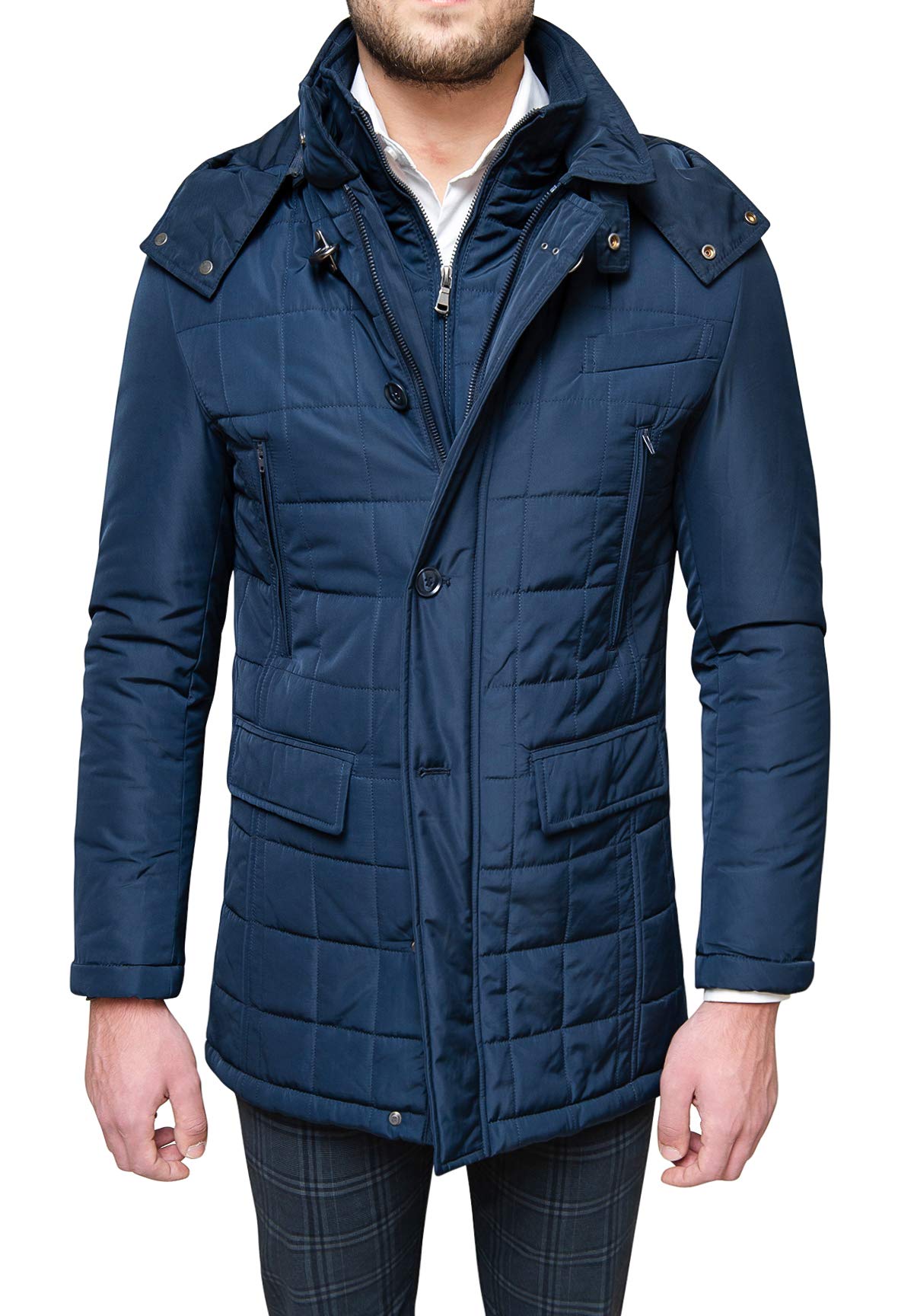 Men's Down Jacket Tailoring Jacket Overcoat Elegant Casual Winter