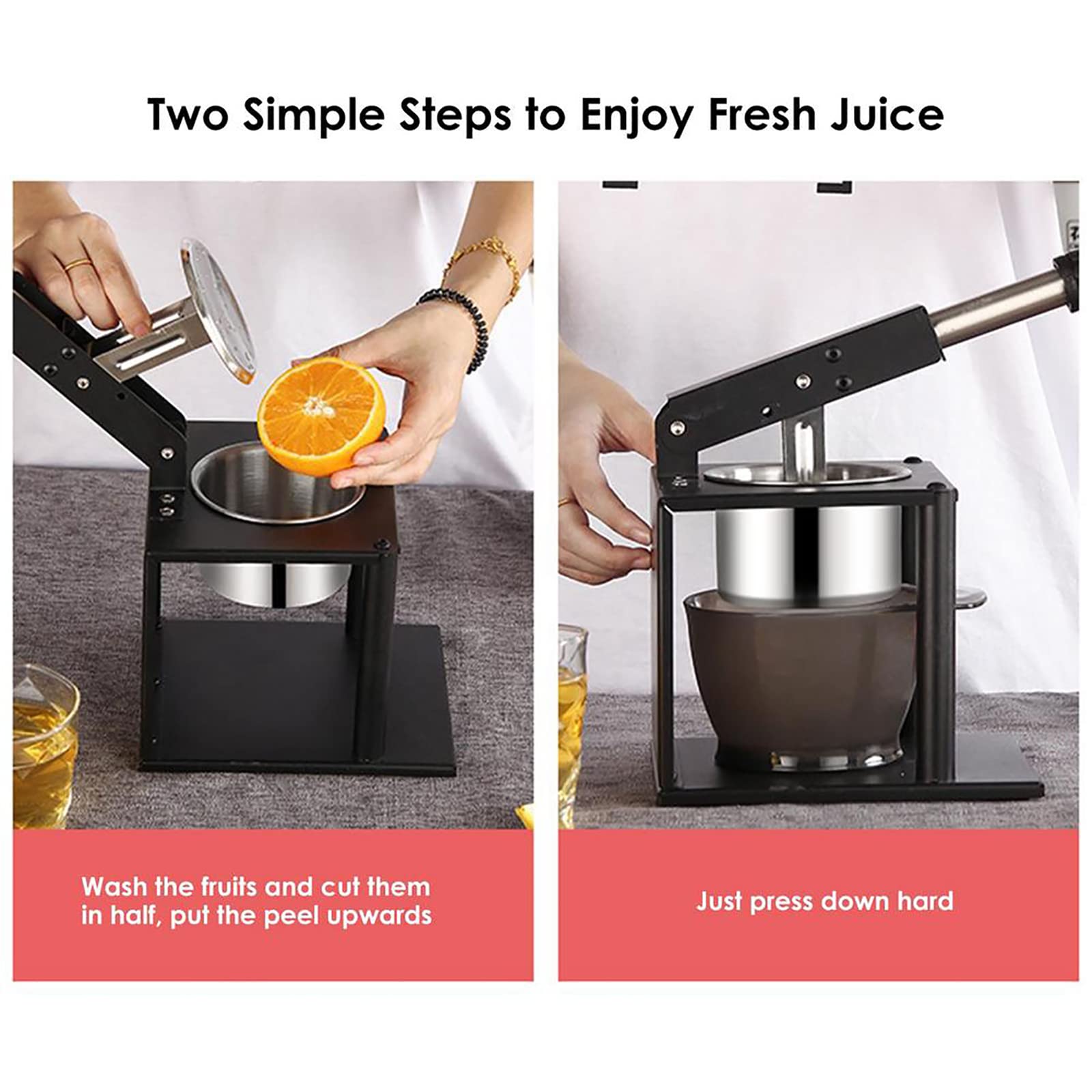 Amazon | 手動オレンジジュース絞り器、ハンドレモン絞り器、シトラス