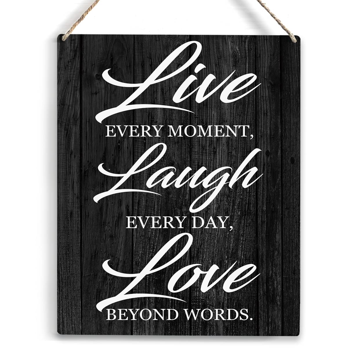 Preeklen Tin Sign 100 Live Every Moment Laugh Every Day Metal Sign Rustic Live Laugh Love For Home Wall Art Decoration 8X12 Inch Metal Tin Signs
