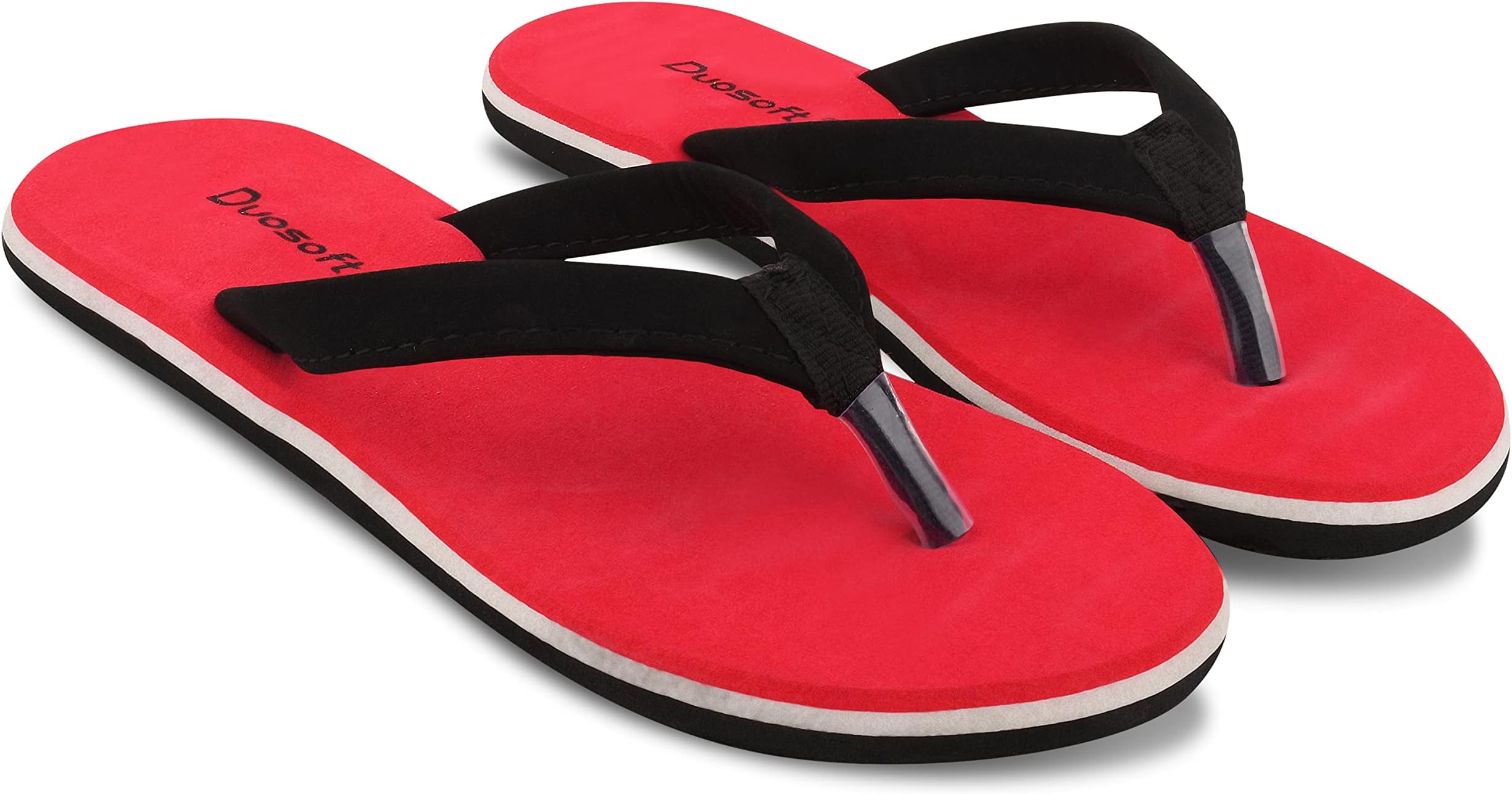 Doctor Walk Flip Flops with Comfortable Footpad, Soft Straps, Anti-Skid Design, Black and White Slipper for Women's