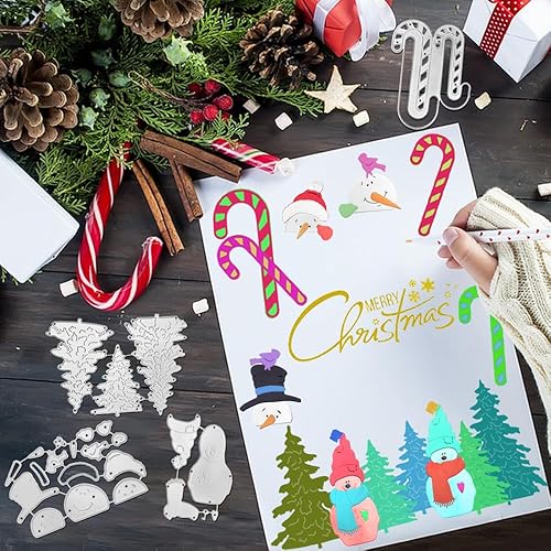Miniatura 7 de 27 troqueles para hacer tarjetas, plantillas de Navidad de SENHAI para decoración de Navidad, álbumes de recortes, manualidades de papel, muñeco de