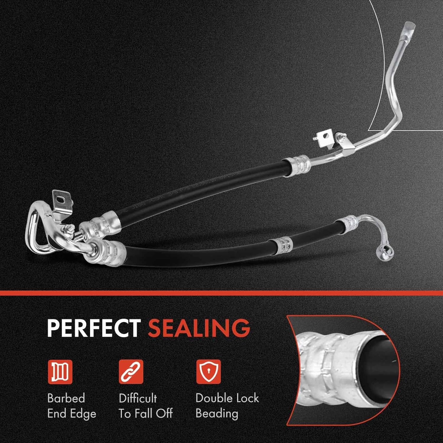 A-Premium Power Steering Pressure Hose Line Assembly Compatible with BMW 335i 2007-2013, 335is 2011-2013, 335i xDrive 2009, 1 Series M 2011, 135i 2008-2013, 3.0L, Pump to Rack/Gear