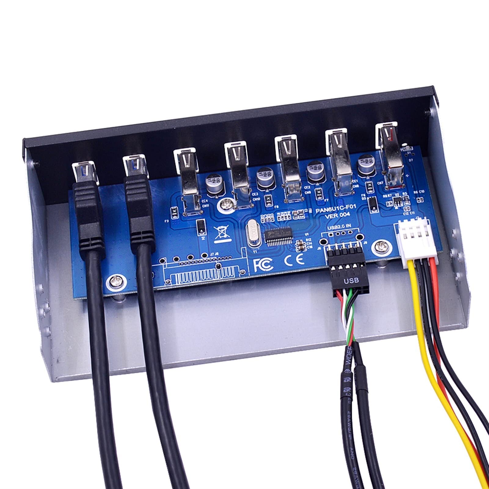 Panneau Avant USB 3.0 Hub Expansion PC 5.25 Pouces KLVN 20pin 5 Gbps