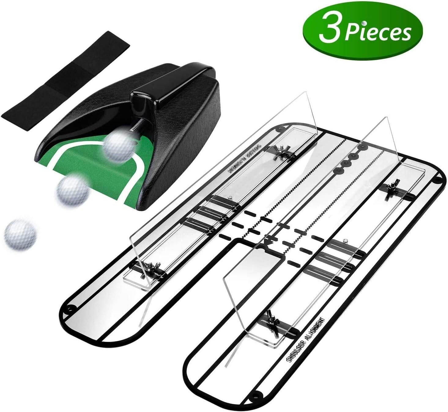 KJRJKD 3 Pieces Golf Training Putters, Golf Training Aids for Beginner, Golf