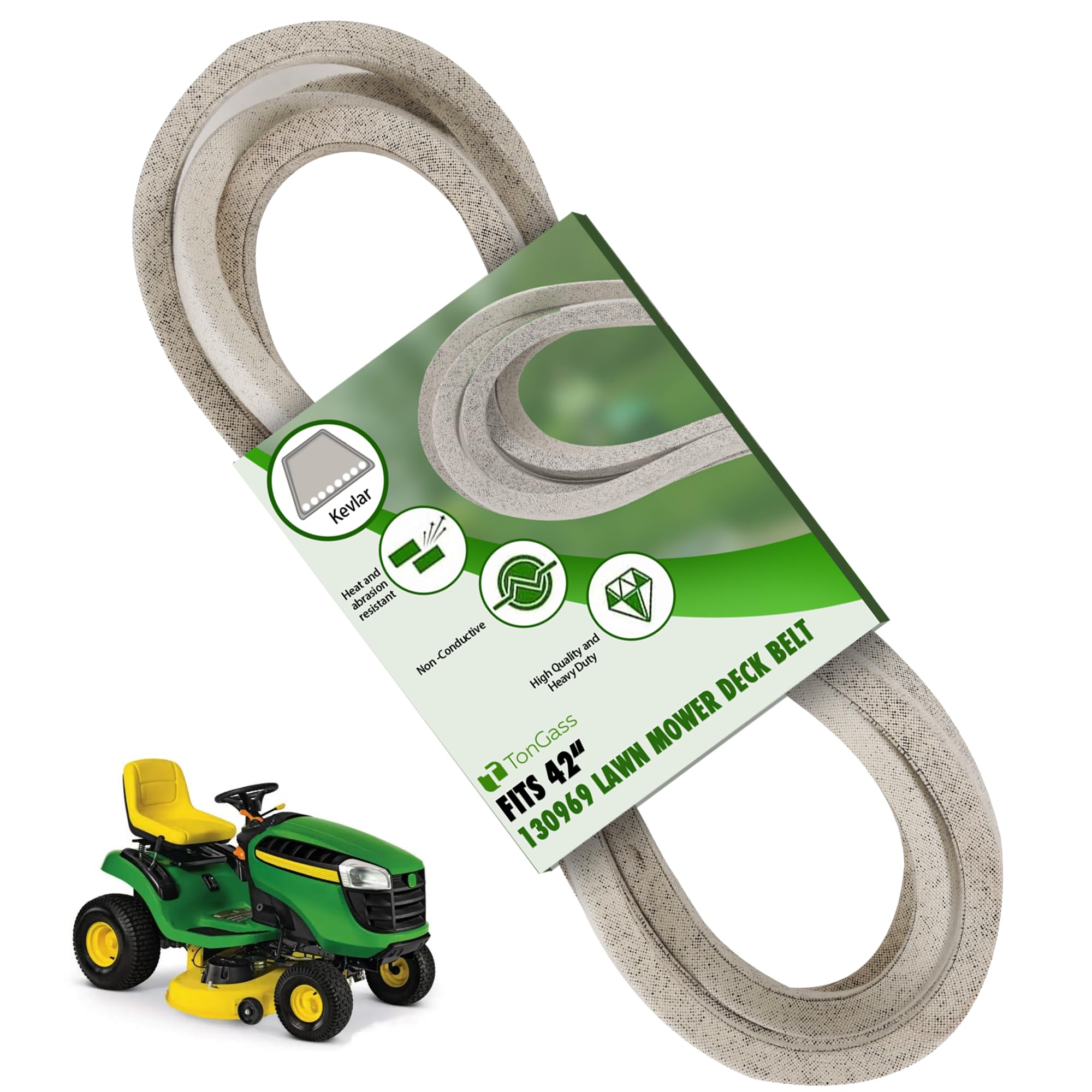John Deere D140 Drive Belt Heavy-Duty Mower Deck Belt Kevlar