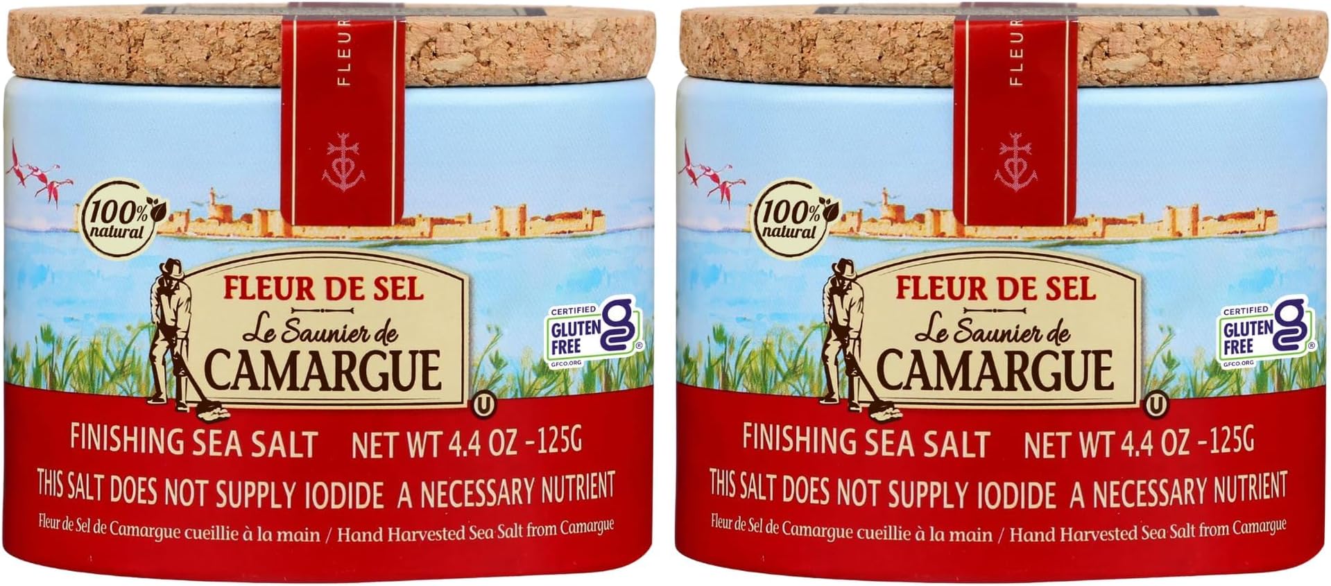 French Fleur Del Sel | Finishing Sea Salt, 4.4 oz (Pack of 2)