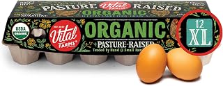 Vital Farms Organic Pasture-Raised Extra Large Eggs 12ct - Ethical, Traceable, Farm-Fresh Grade A