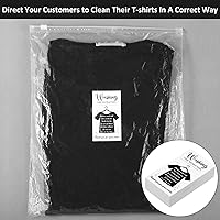 Vista 6 de 100 piezas de instrucciones de lavado de camisetas negras tarjetas de instrucciones de cuidado de la camisa con camisa gráfica tarjetas de dirección