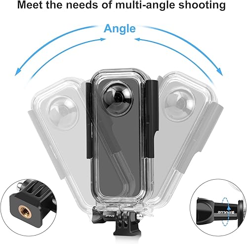 Miniatura 3 de PULUZ Funda de buceo de 98.4 ft98 pies para Insta360 X3 cubierta impermeable cubierta protectora PC Shell fotografía carcasas con soporte Insta 360