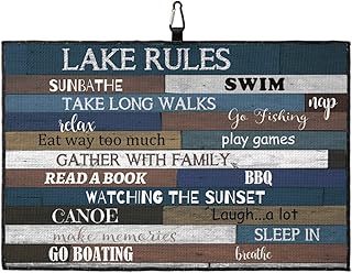 OComster Playing River Rule Wood Board Golf Towel with Carabiner Clip, Muticolor Stripes Ground Color Block Splicing Microfiber Waffle Pattern Golf Towel, Golf Accessories for Clubs Balls, 24x16 in