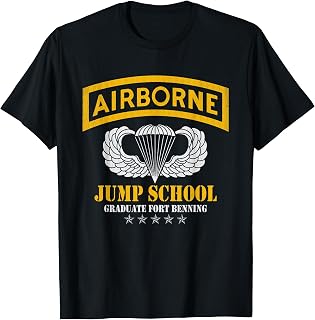 Airborne Veteran T-Shirt Fort Benning Jump School Military T-Shirt