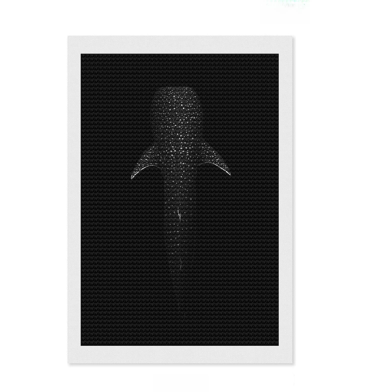 Junmoney Gentle Giant Whale Shark Diamond Painting Canvas Set 8"x12", Enjoyable At-Home Hobby, Adhesive Canvas, Cosy Home Accent, Christmas Gift