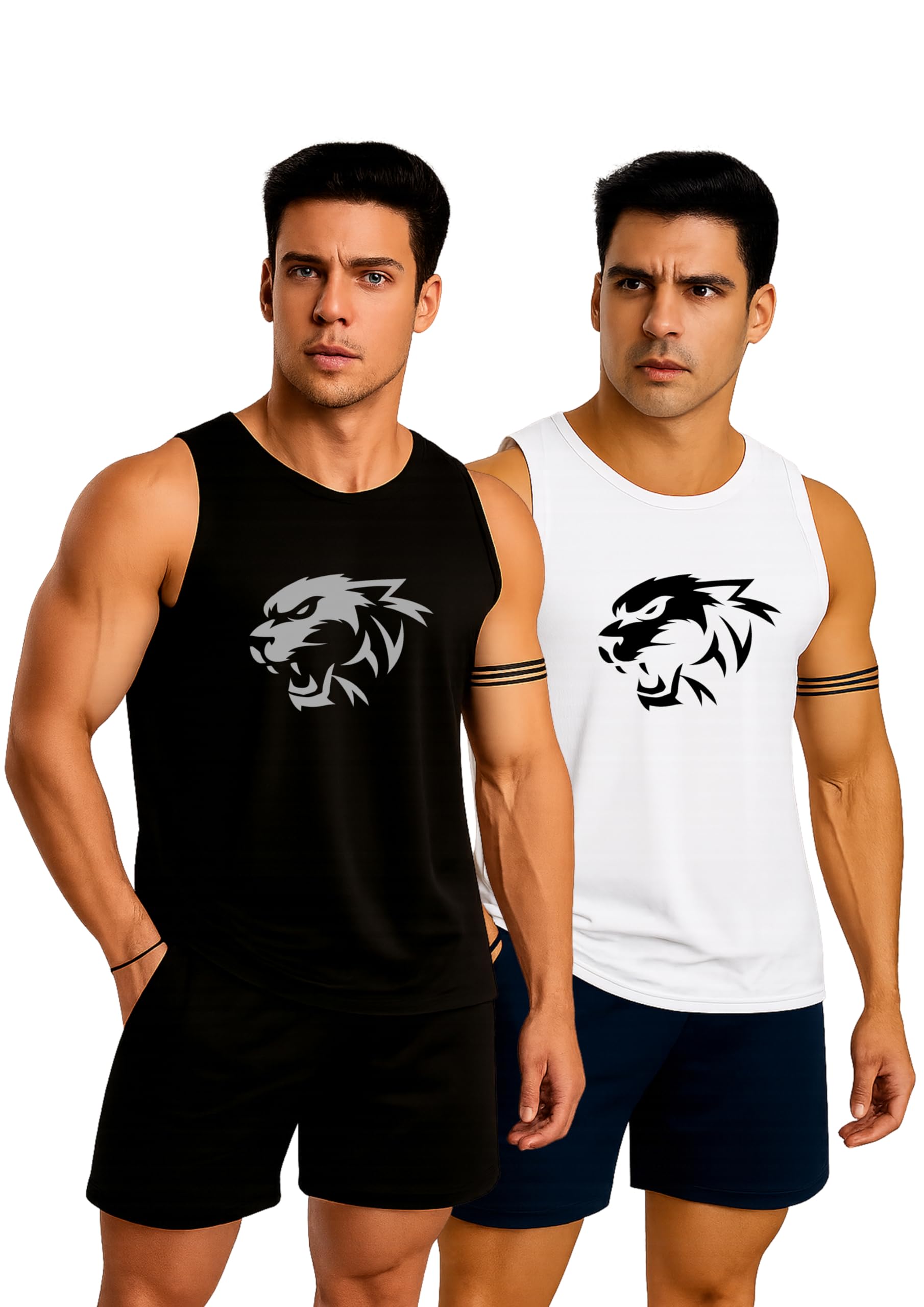 sqf BQF Men's Vest, Baniyan Pack of 2, Multicolour Pack-picture-10