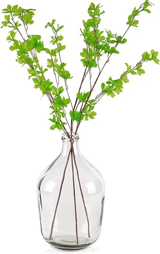 Bfttlity Clear Glass Vase for Centerpieces Table Home Room Decor, L | 15" Tall Clear Vase for Branches, Floor Flowers Vase
