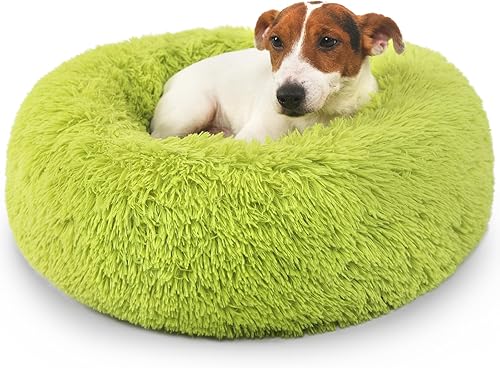Miniatura 14 de Cama relajante de 30 pulgadas para perros medianos, color gris oscuro, cama lavable y antiansiedad Verde militar,Beige,Negro -,Marrón,Dary café,Gris