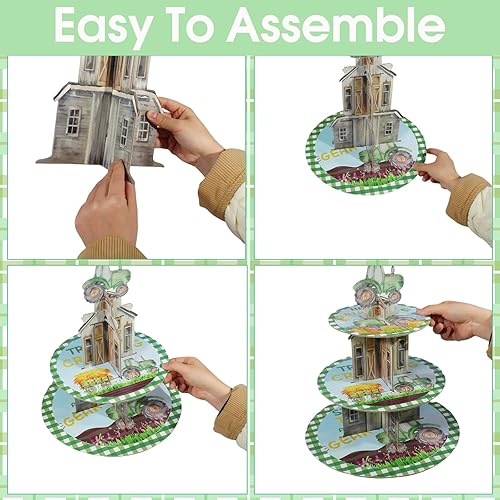 Miniatura 10 de Soporte de 3 niveles para cupcakes con temática de autos de carreras, decoración de fiesta de cumpleaños, soporte redondo de cartón para cupcakes