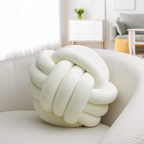 XHJRI Almohadas de bola de nudo suave, almohadas de cojín de bola redonda, decoración de habitación de niños, almohada de felpa para fotografía de