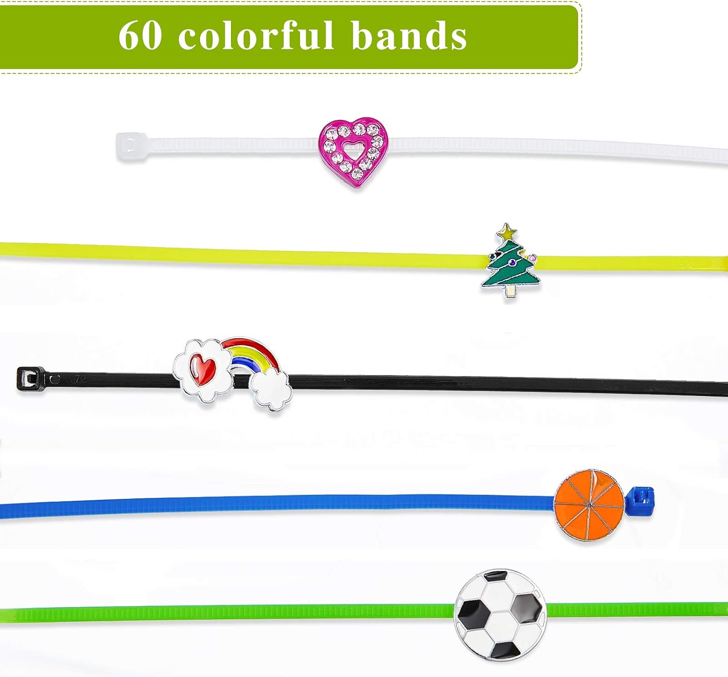 60 Colorful Chicken Poultry Leg Bands Adjustable Chicken Identification Bands Plastic Cable Tie with 30 Poultry Charms Accessories for Bird Chicken Duck Parrot Geese Turkey