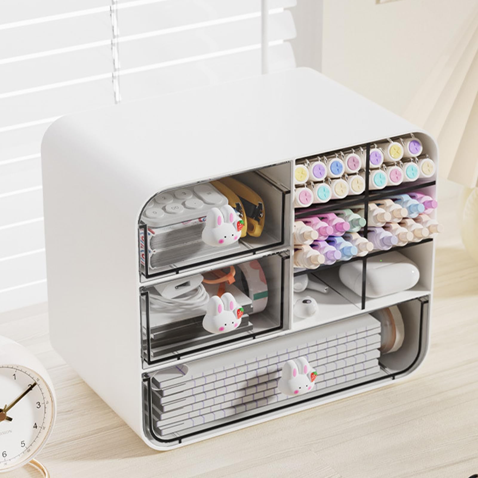 Scrivania multifunzionale – Mensola trasparente ispessita per insegnanti, casa e scuola, ideale per forniture per ufficio, cancelleria e accessori da scrivania