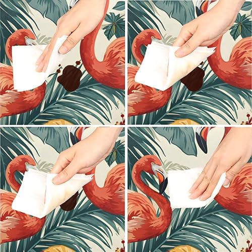 Vista 235 de Pardick Mantel redondo ajustable con diseño de flores de arte en acuarela con mantel elástico, mantel elástico redondo, impermeable, lavable, se