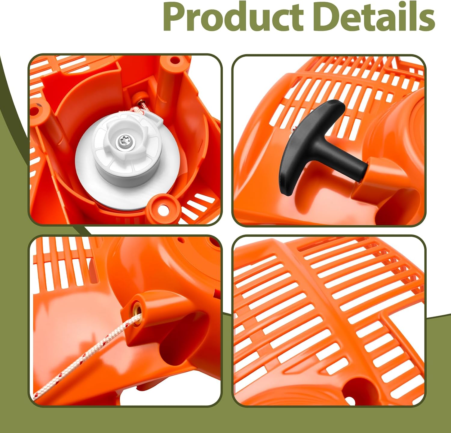 Rewind Starter Assembly Compatible with Stihl FS40 FS50 FS56 Replace 4144 190 4000, 4144-190-4004, 41441904004