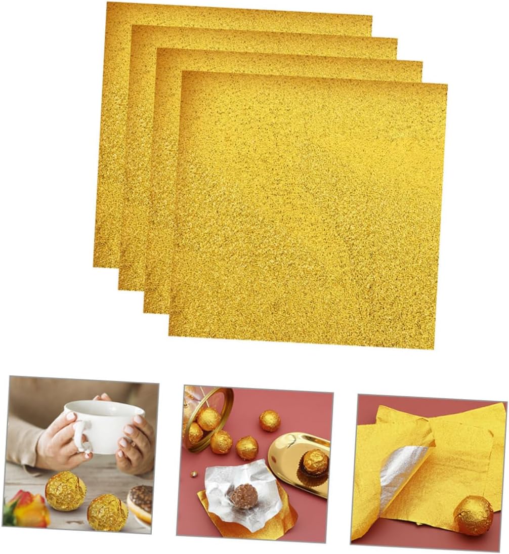 200pcs Versatile Candy Packing Paper Wrapper Foil Aluminum Foil Wrappers for Caramels Wrapping Paper